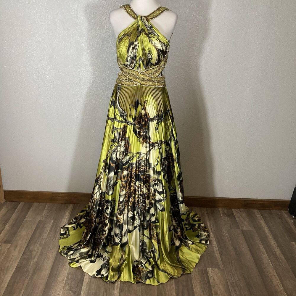 $495 Jovani Pageant Evening Formal Prom Dress 8 Fairy Whimsical Beaded Cut Out